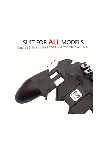 Oldfriend Ak66 Pubg Ve Honor Of Kings İçin 6 Eksenli Aim Assist Tetik Kolu Oyun Kumandası Siyah