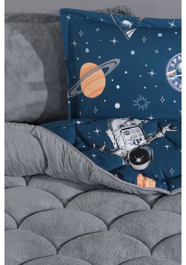 Nordqueen Wellsoft Tek Kişilik Uyku Seti Çift Taraflı Galaxy Lacivert