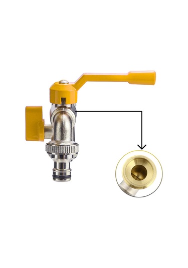 Xurunkeji 3/4 Bahçe Avlusu Açık Hava Antifriz Musluğu Bir-içeri-iki-çıkış Açık Hava Çamaşır Makinesi Tüm Bakır Çift Kullanımlı Büyük Akış GÜMÜŞ