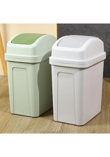 Pembe Ev Çöp Kovası Kapaklı Kalınlaşmış Pres Tipi Salıncak Kapak Büyük Kapasiteli Mutfak Otel Banyo Ofis Çöp Kutusu