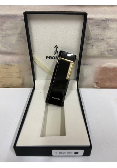 Promise Marka İnce Dupont Model Siyah Renk İsme Özel Çakmak