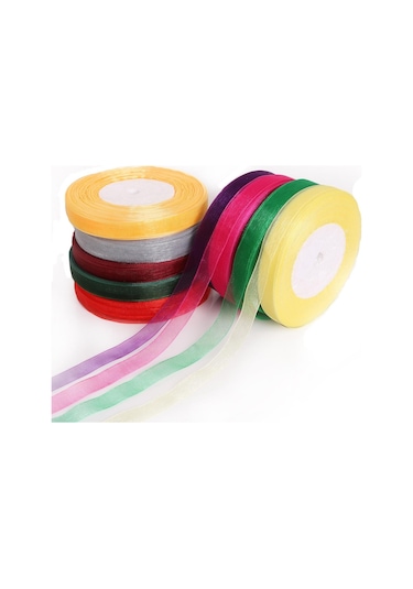 Koyu Mor 50 Yards/rulo Dıy Organze Kurdele Hediye Paketleme 12mm Parti Düğün Dekorasyon Kumaşı