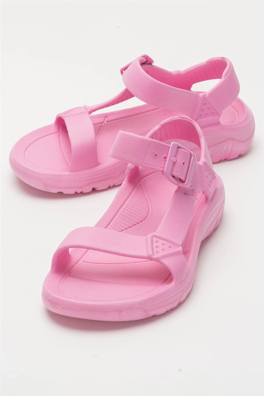 Unisex Eva Spor Kaymaz Yürüyüş Sandaleti Pembe Pembe