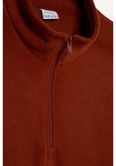 DeFacto Turuncu Tüylenme Yapmayan Soğuk Geçirmez Regular Fit Dik Yaka Fermuarlı Polar Sweatshirt Y3996AZNSOG578 DeFacto Turuncu Tüylenme Yapmayan Soğuk Geçirmez Regular Fit Dik Yaka Fermuarlı Polar Sweatshirt Y3996AZNSOG578