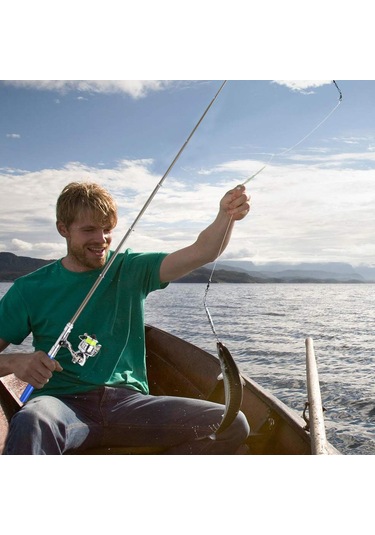 Neevoyu 39cm Cep Balık Olta Seti - Paslanmaz Çelik, Otomatik Sarımlı, Tatlı Ve Tuzlu Su İçin