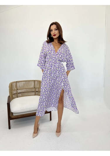 7141 Elbise-perugia Çok Renkli