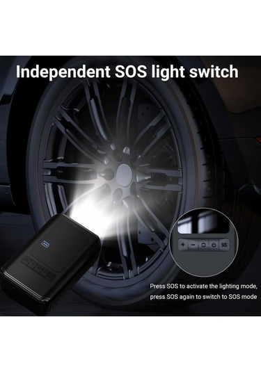 Qf Araba Lastikleri İçin Elektrikli Hava Pompası Akülü Şişirme