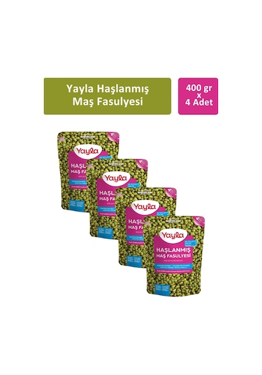 Yayla Haşlanmış Maş Fasulyesi 4 x 400 G