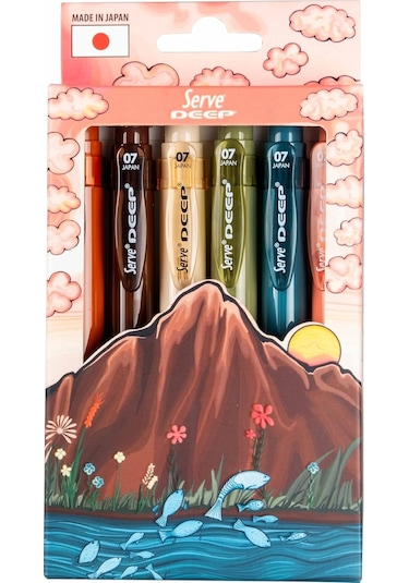 Serve Deep Uçlu Kalem Toprak Tonları 0.7 Mm 6'lı Set