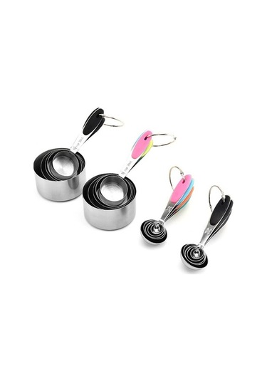 Dancemonkey Mutfak Gereçleri Paslanmaz Çelik Ölçüm Kaşığı Seti Karışık