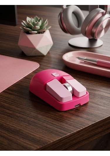 Kablosuz Şarj Edilebilir Mouse - Mekanik Tuş Tasarımlı 1600dpı Optik Fare -