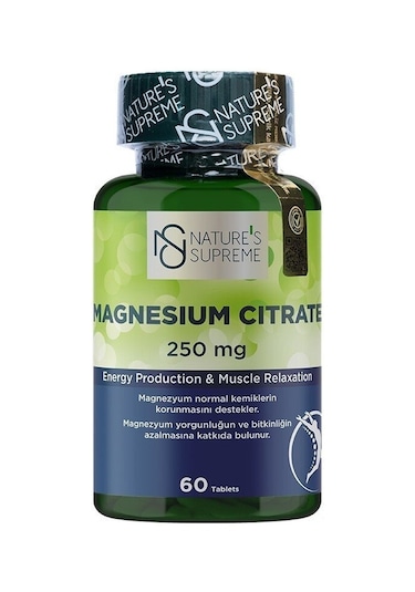 Natures Supreme Magnesium Citrate 250 Mg 60 Tablet Aromasiz