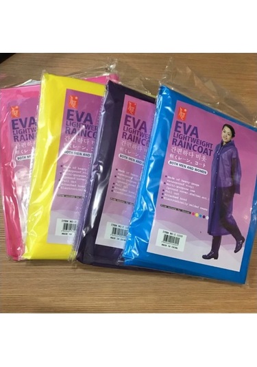 Kadın Erkek Yağmurluk Kapüşonlu Çıtçıtlı Eva Raincoat 4832 Çok Renkli