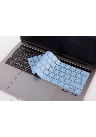 Macbook Uyumlu Pro Klavye Koruyucu Uk-eu İngilizce Touchbarlı A1706 A1989 A2159 A1707 A1990 İle Uyumlu Bebe Mavisi