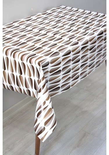 Astarlı Silinebilir Pvc Muşamba Masa Örtüsü 132-a-kahve