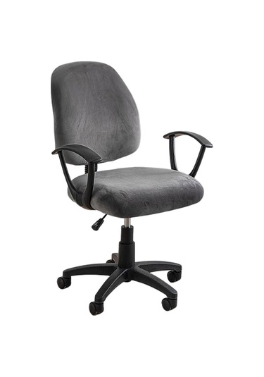 Koyu Gri Ofis Koltuğu Kapağı Süper Yumuşak Kadife Streç Yıkanabilir Toz Geçirmez Koruyucular Bilgisayar Masası Kolsuz Sandalye Slipcover Koyu Gri Ofis Koltuğu Kapağı Süper Yumuşak Kadife Streç Yıkanabilir Toz Geçirmez Koruyucular Bilgisayar Masası Kolsuz Sandalye Slipcover