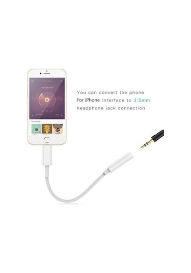 Bs Lightning To Headphone Adapter - Dişi Giriş Aux - Aux Dönüştürücü