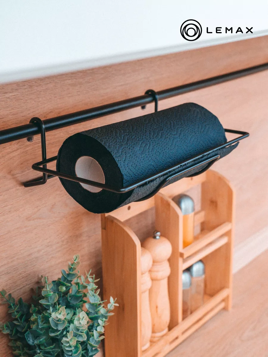 Lemax Raylı Kağıt Havlu Tutucu 164083622 Siyah