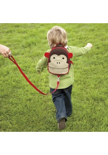 Skip Hop Zoo Emniyet Kemerli Okul Çantası Maymun 001