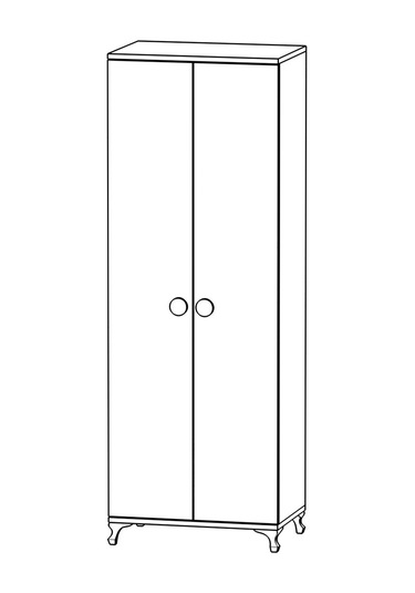 Garaj Home Yıldız 2 Kapaklı Dolap - Gri