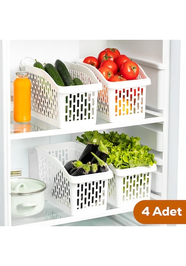 Porsima Org-23 4'lü Çok Amaçlı Dolap İçi Düzenleyici Organizer Beyaz