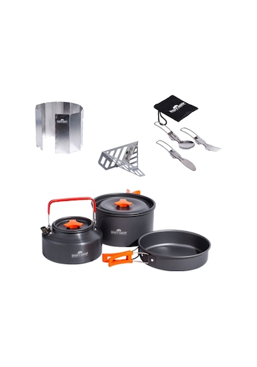 Doğada Yaşam Kamp Ve Kahve Kamp Ocağı Keyif Seti 3041-DYS Açık Gri