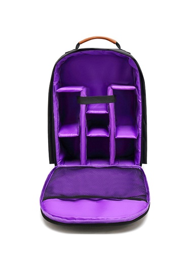 Maiyame Dslr Ve Dijital Fotoğraf Makinesi İçin Su Geçirmez, Çizikdirmez Outdoor Çift Omuzlu Sırt Çantası Mor A1806-27