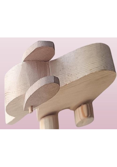 Hobi Adn Dekoratif Ahşap Oyuncak Fil Çam Ağacından İmal Model El Yapım