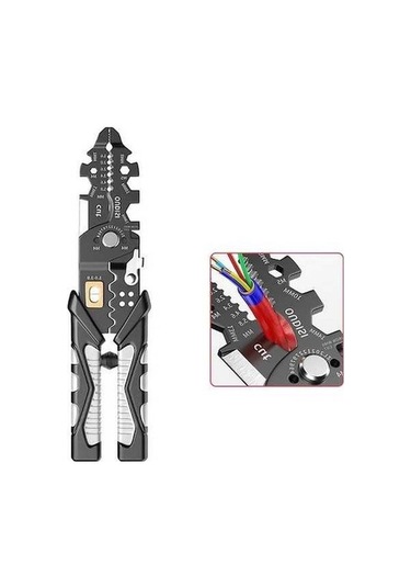 Fastbuy Yüksek Kaliteli 25 Fonksiyonlu Elektrikçi Kablo Sıyırma Makinesi - Siyah, Pratik Alet