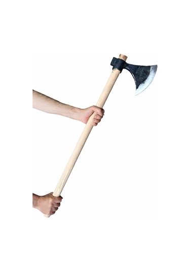 Aletçantam Dövme Çelik Hilal Balta Saplı Büyük Odun Kamp Baltası -2000gr