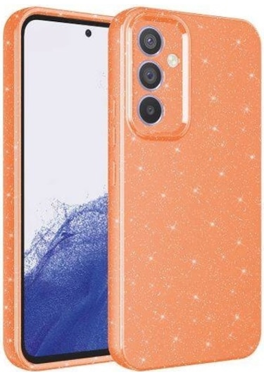 Galaxy A54 Uyumlu Kılıf Kamera Korumalı Simli Lüks Koton Kapak