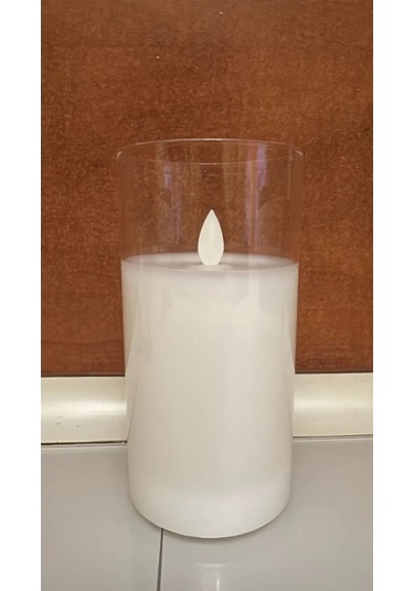 Led Şarj Edilebilir Led Mum Şarj Kablosu İle Birlikte 307836853 Beyaz