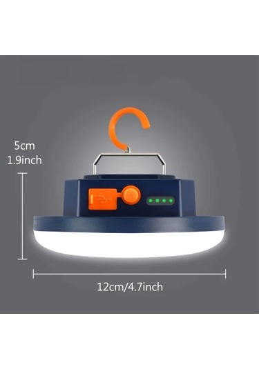 Cordial 7200mah Beyaz Şarj Edilebilir Lityum Pil Led Kamp Lambası Taşınabilir Acil Durum Çadır Lambası 2 Mod Sıcak Soğuk Beyaz 15w