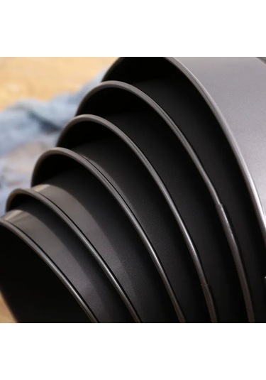 Reedark Kalıcı Anti Yapışkan 12/18/22 Cm Seti: Kilitli Tabanlı Yuvarlak Kek Kalıbı, Mousse Ve Pasta Pişirme, Ev Kullanıma Çelik Demir Fırın Gereci