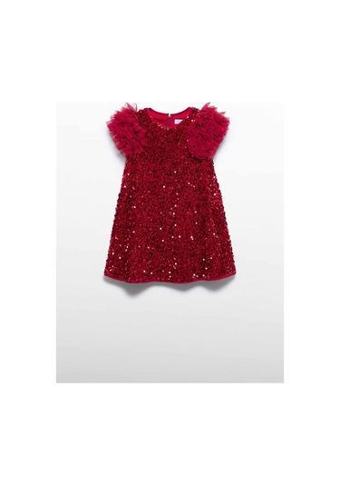 Mayoral Abel&lula Kız Çocuk Pullu Şık Elbise Kırmızı