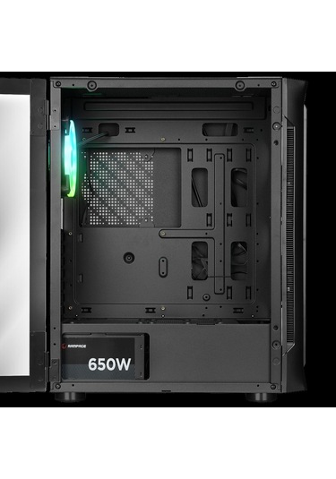 Rampage Prolıx Mesh 650w 80+ Siyah 4 12cm Argb Fan Manyetik Temperli Camlı Atx Mid-t Gaming Oyuncu K