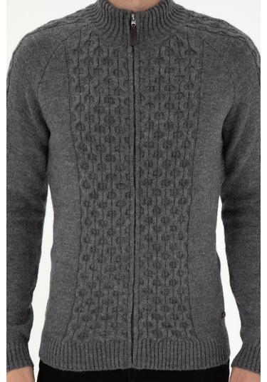 U.s. Polo Assn. Erkek Gri Melanj Hırka Triko 50294136-vr086 Gri Melanj