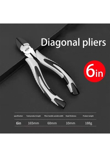 Besthome1 6 Elektrikçi Krom Nikel Çelik Tırnaklı Presli, Kaydırıcı, Kesici Ve Anti Kayma Kollü El Tokma Aleti