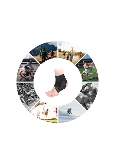 Vkemall Spor Aktivitesi İçin Tormat Önleyici Baskı Ankle Support - Siyah Xl Sağ 45-48 Numara, 82.5-100 Kg