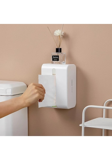 Yeşil Duvara Monte Doku Kutusu Yan Yönlü Açık Tip Kağıt Tutucu Ofis Peçete Konteyner Bebek Mendili Kağıt Saklama Kutusu Doku Organizatör