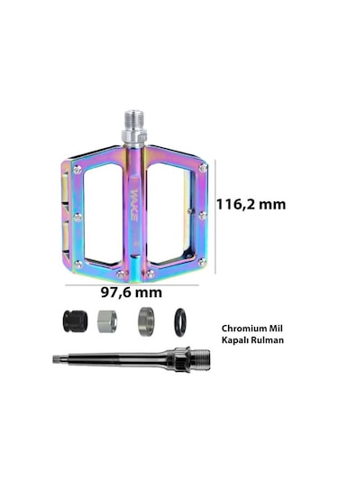 Wake Aluminyum Rulmanlı Oılslıck Platform Pedal 135 110 55mm