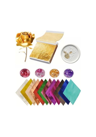 Varak Kaplama Yaprak Metalik Folyo 9x9cm 10lu Paket 14 Light Fragrant Silver R5799f-14 Karışık