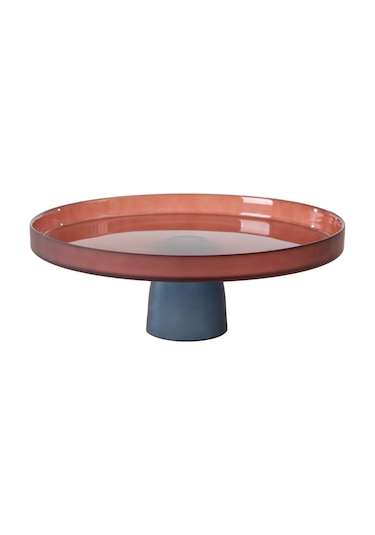 Mudo Home Colors Ayaklı Cam Sunum 28cm -kırmızı Diğer