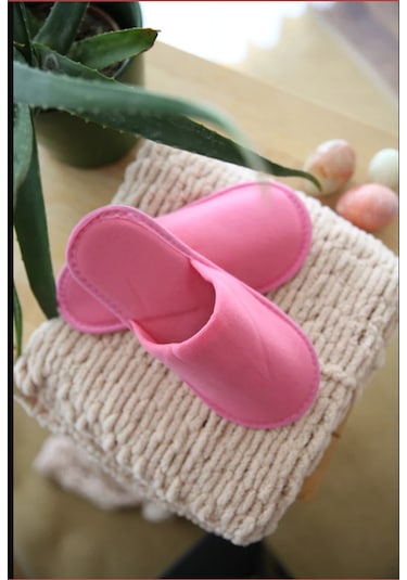 Otel Terlik Tek Kullanımlık Havlu Pembe 10'lu Çift