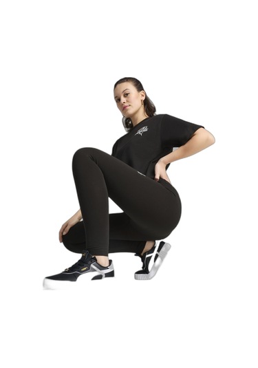 Puma Class Relaxed Crop Tee Siyah Siyah