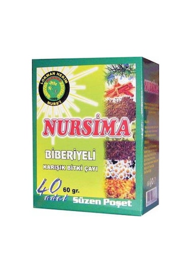 Nursima Biberiyeli Karışık Bitki Süzen Poşet Çay 2'li 40 x 1.5 G