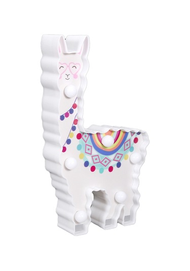 Mufunye Alpaka Desenli Led Gece Lambası - Islak Beyaz Işık, Noel/parti Dekorasyonu, Oda Süsleme, Ayaklı Ve Asılı Kullanıma Uygun Pil Dahil Değil Sıcak Beyaz