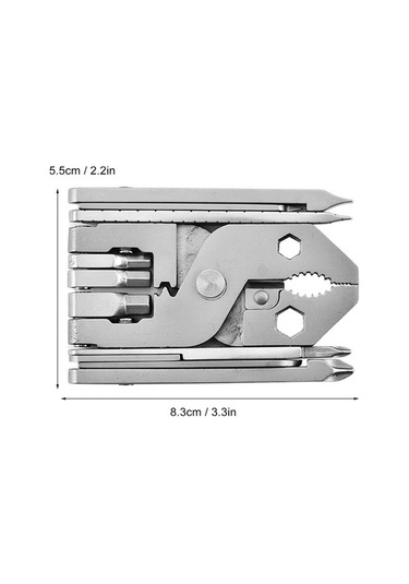 Tongxida 25 Fonksiyonlu Paslanmaz Çelik Katlanır Cep Pensesi - Anahtarlık & Kampçılık İçin - Pratik Yardımcı