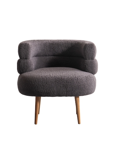 Barel Özel Tasarım Çay Seti Koltuk Takımı,berjer Ve Puf Ofis Balkon Cafe Bahçe Salon Mobilyası 3 Lü Takım Antrasit Antrasit