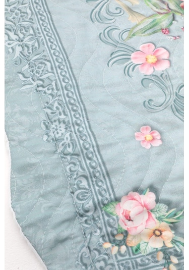 Örtüm Alice Çift Kişilik Kapitone Yatak Örtüsü Takımı - Mavi